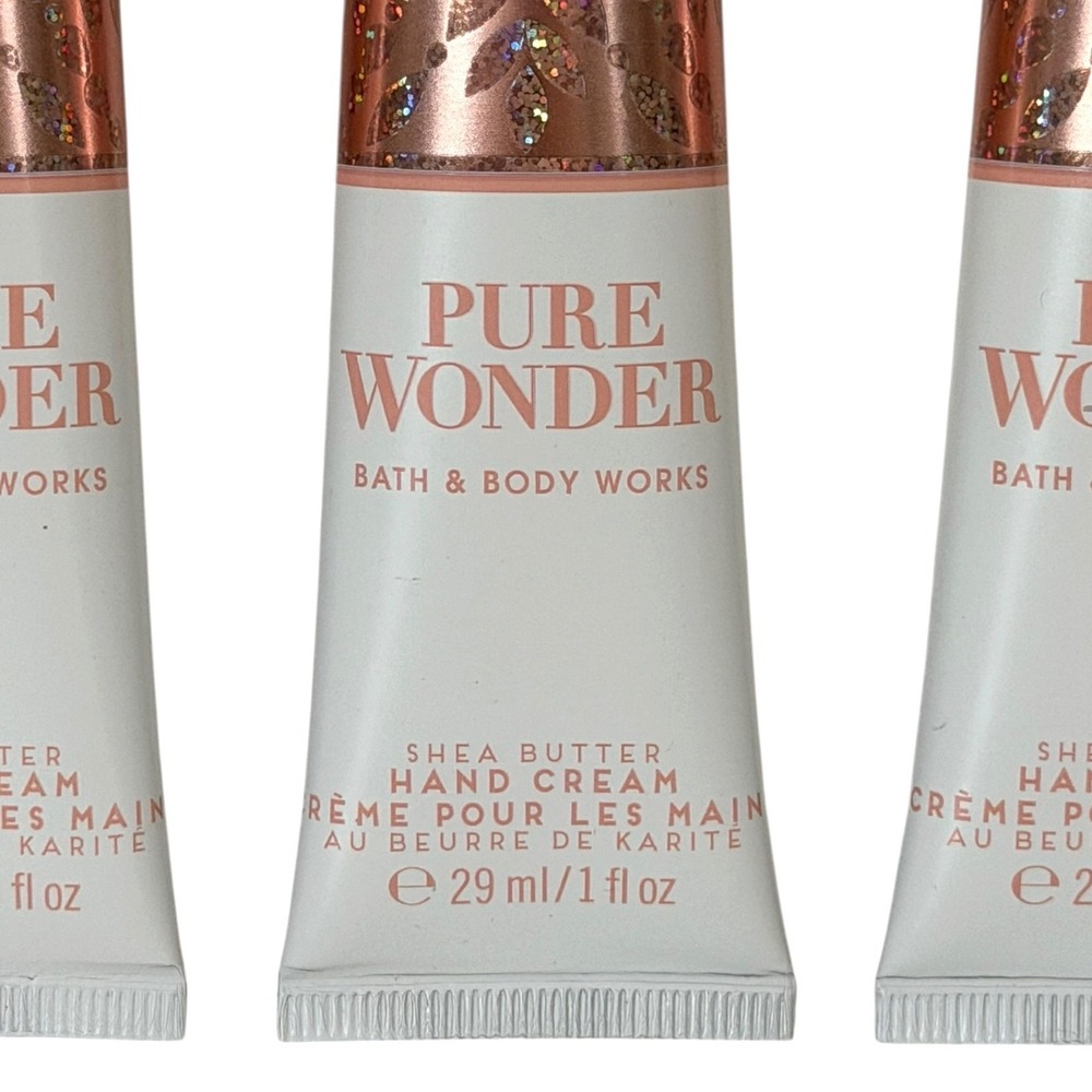 Bath & Body Works Pure Wonder Shea Butter Hand Cream 1oz Set of 3 Travel Size - Picture 2 of 6